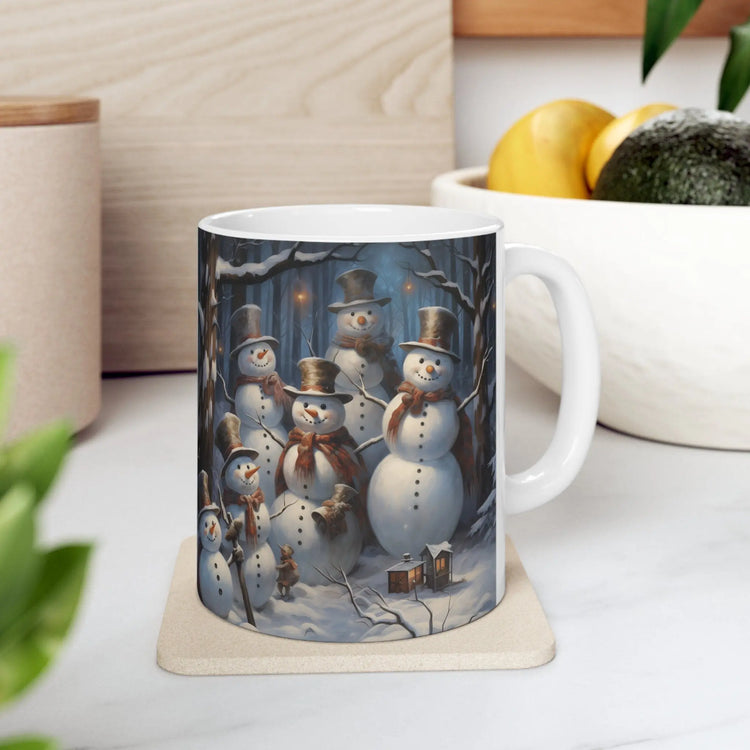 Ceramic Mug 11oz, Snowman Design, Holiday Mug, Xmas items for sale, Holiday Novelty, Hot Coffee Mug, Tea cup, Xmas gift The Aurora Touch