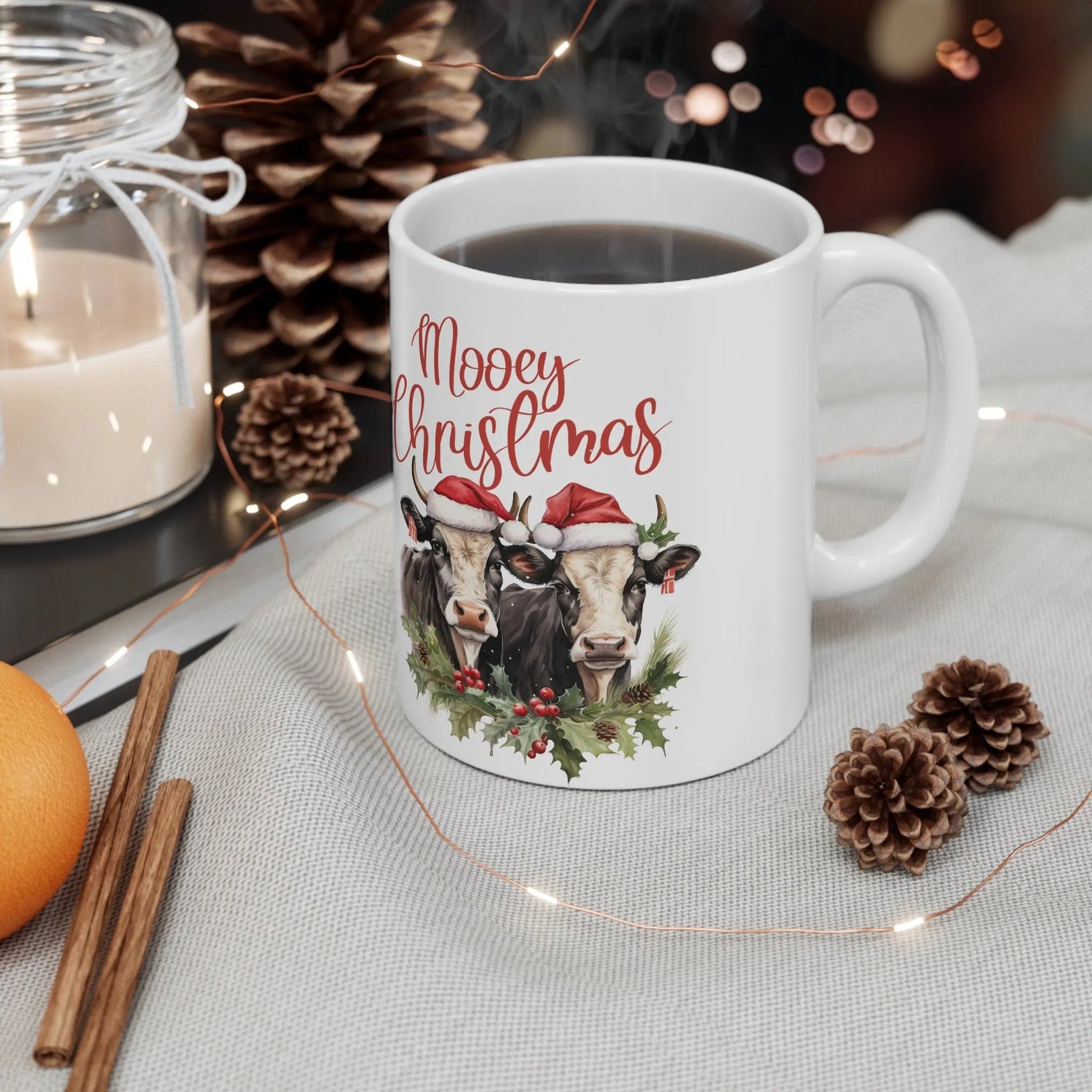 Ceramic Mug 11oz, Country style Mugs, Farmers Mug, Ranch Style designs, Animal Prints, Country Xmas, Holiday Mugs, Xmas gifts The Aurora Touch