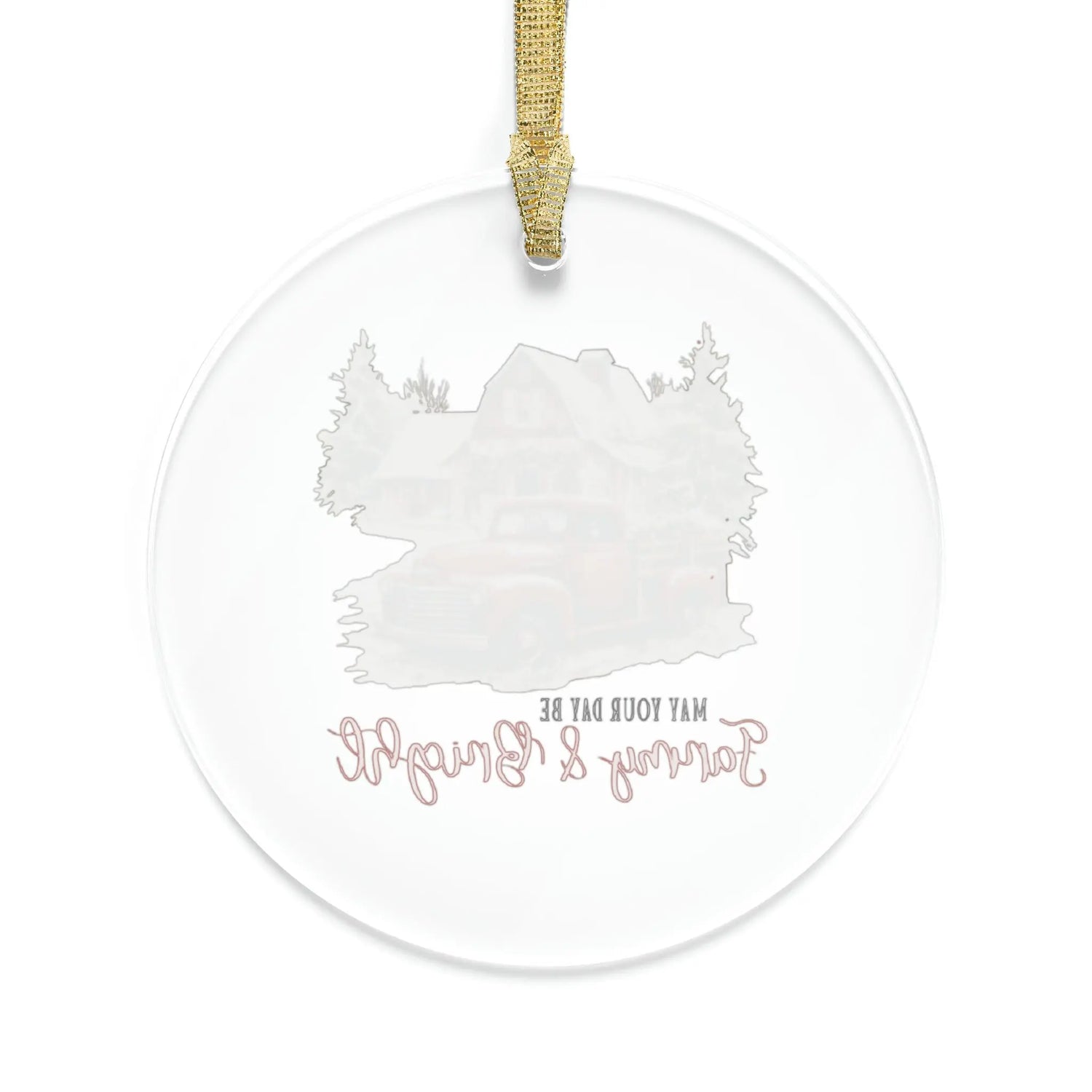 Charming Acrylic Country Style Farm House Ornament - Perfect for Rustic Home Decor & Gifting! The Aurora Touch