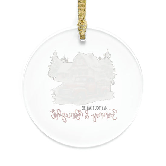 Charming Acrylic Country Style Farm House Ornament - Perfect for Rustic Home Decor & Gifting! The Aurora Touch