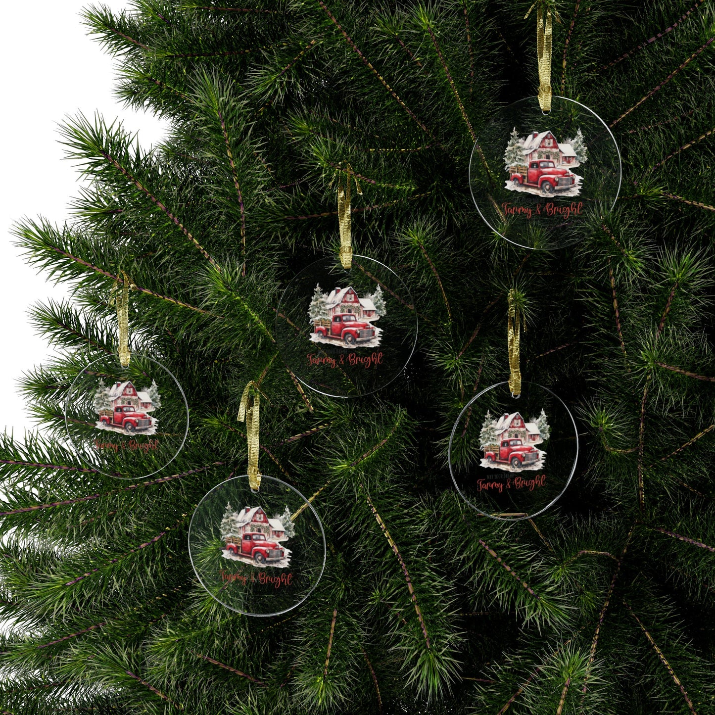 Charming Acrylic Country Style Farm House Ornament - Perfect for Rustic Home Decor & Gifting!