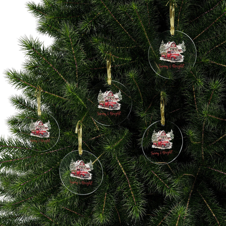 Charming Acrylic Country Style Farm House Ornament - Perfect for Rustic Home Decor & Gifting! The Aurora Touch