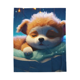 Velveteen Plush Blanket, young child cute soft cozy toddler bedroom decor comforter bedspread b lankie The Aurora Touch
