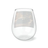 Stemless Wine Glass, 11.75oz, Black Car Portrait, Fancy Wine Glass, Designer drinking glass, Holiday Wine glass, Corporate gifts, Xmas gift The Aurora Touch