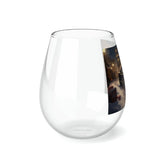 Stemless Wine Glass, 11.75oz, Black Car Portrait, Fancy Wine Glass, Designer drinking glass, Holiday Wine glass, Corporate gifts, Xmas gift The Aurora Touch