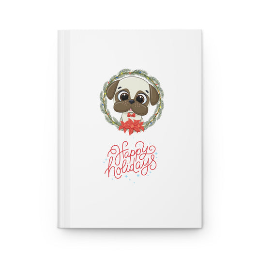 Hardcover Journal, Puppy design journal, Xmas gift, Daily journal, Holiday decorative book, gift for young child, student school journal