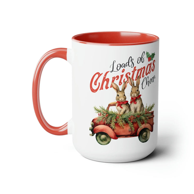 Two-Tone Coffee Mugs 15oz | Holiday & Office Mugs | Perfect Xmas Gifts | Novelty Farmhouse Kitchen Mugs | Country Holiday Coffee Cup The Aurora Touch