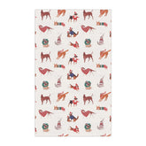 Holiday Kitchen Towel, Pet Lover Tea Towel, Room Decor, Cooking Towel, Xmas Gift - All Over Pattern Design The Aurora Touch