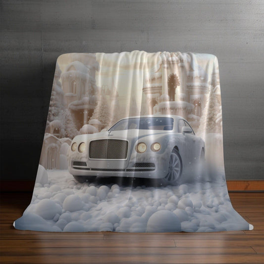 Velveteen Plush Blanket - Luxury Bentley Bedspread, Holiday Xmas Throws, Warm Fleece Blankets, Perfect Xmas Gift