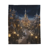 Velveteen Plush Blanket, Holiday Theme Blanket, Xmas Fleece Bed Cover, Holiday Couch Throw, Winter Warm Covers, Soft Cozy Blanket
