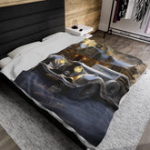 Velveteen Plush Blanket, Classic Car Design luxury stylish designer xmas holiday soft bedroom TV room fleece couch chair throw The Aurora Touch