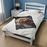 Angelic Velveteen Plush Blanket, Designer Throw, Modern Style, Soft Living Room Decor, Teen Gift