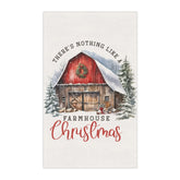 Farmhouse Xmas Tea Towel, Hand Towel, Cooking Towel, xmas gifts, Kitchen decor, Designer Tea Towel, Holiday Towel The Aurora Touch