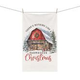 Farmhouse Xmas Tea Towel, Hand Towel, Cooking Towel, xmas gifts, Kitchen decor, Designer Tea Towel, Holiday Towel The Aurora Touch