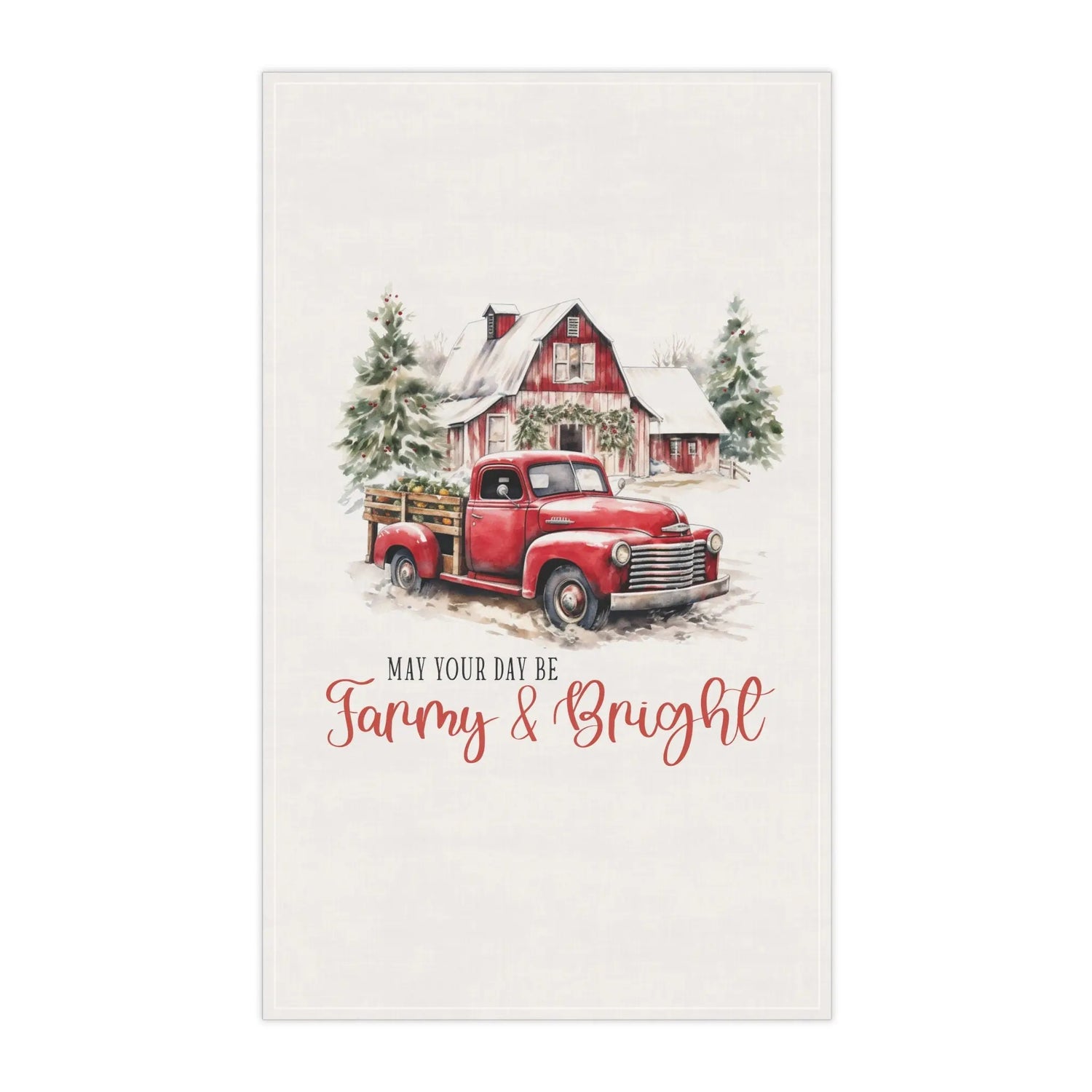 Christmas Holiday Tea Towel, Cotton Hand Towel, Kitchen Decor, Xmas Novelty Items, Holiday Gifts, Farmhouse Towel The Aurora Touch