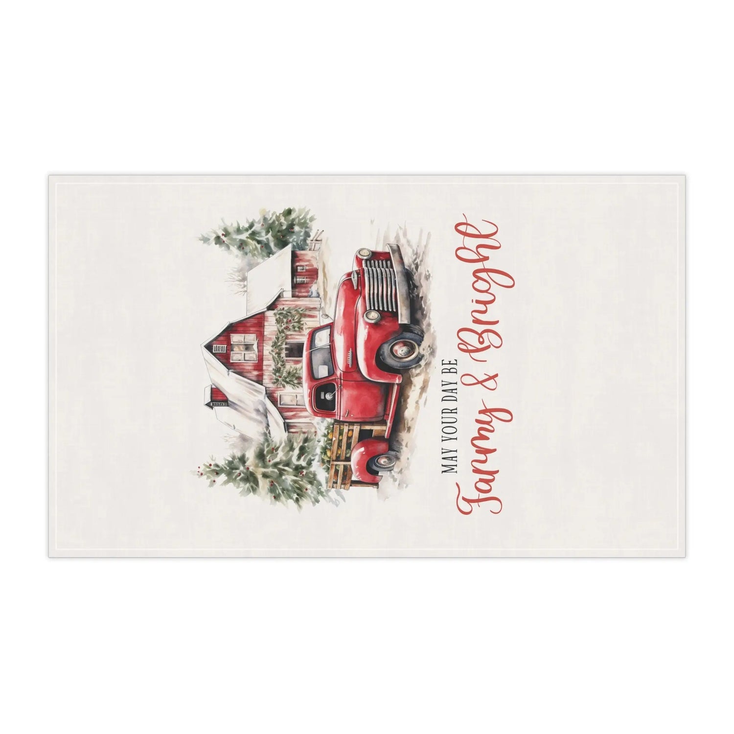 Christmas Holiday Tea Towel, Cotton Hand Towel, Kitchen Decor, Xmas Novelty Items, Holiday Gifts, Farmhouse Towel The Aurora Touch