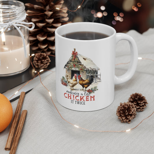 Country fixin holiday funny sarcastic ceramic hot tea cofee Xmas spirit festive fun family gift mug