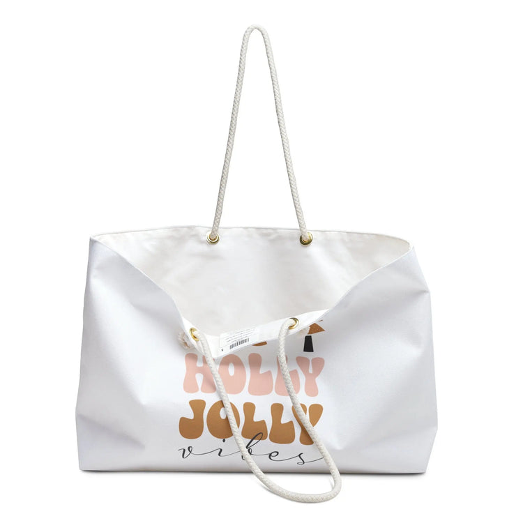 Winter Holiday Weekender Bag - Oversized Personal Tote for Xmas Travel, Large Carryall Teacher Bag, Student Book Bag The Aurora Touch