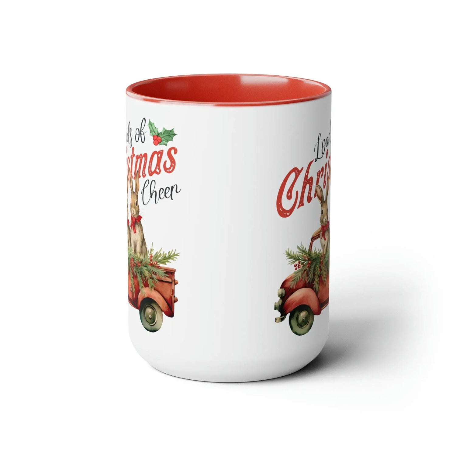 Two-Tone Coffee Mugs 15oz | Holiday & Office Mugs | Perfect Xmas Gifts | Novelty Farmhouse Kitchen Mugs | Country Holiday Coffee Cup The Aurora Touch