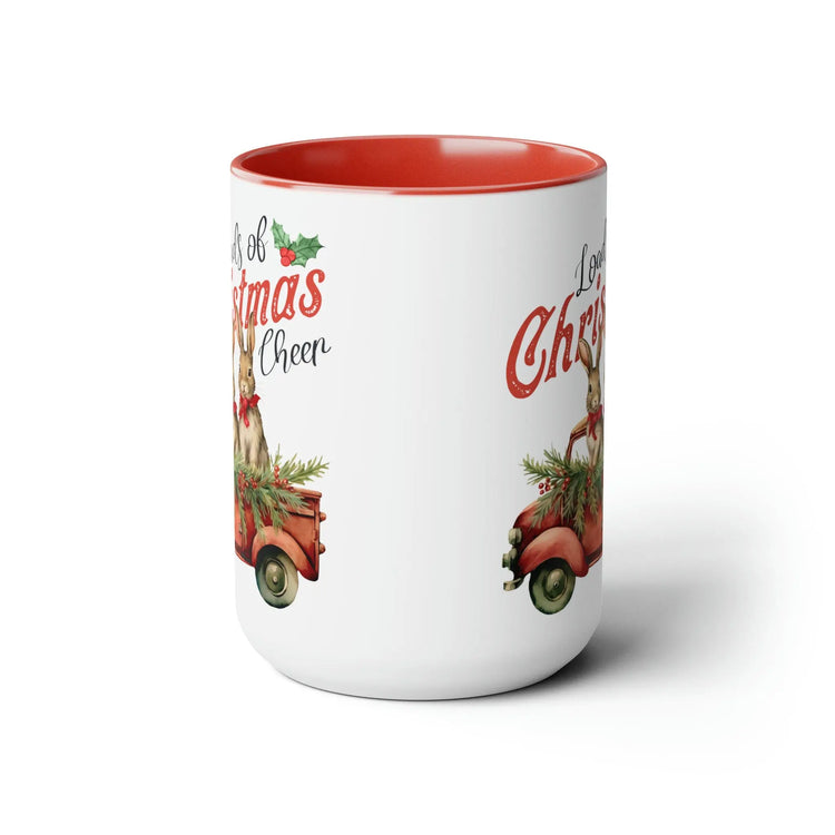 Two-Tone Coffee Mugs 15oz | Holiday & Office Mugs | Perfect Xmas Gifts | Novelty Farmhouse Kitchen Mugs | Country Holiday Coffee Cup The Aurora Touch