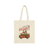 Cotton Canvas Tote Bag, Holiday Bag, Holiday Gift Bag, Everday Tote, Designer Tote, Animal Print Designs, Country Xmas, Farmhouse Decore The Aurora Touch