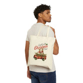 Cotton Canvas Tote Bag, Holiday Bag, Holiday Gift Bag, Everday Tote, Designer Tote, Animal Print Designs, Country Xmas, Farmhouse Decore The Aurora Touch