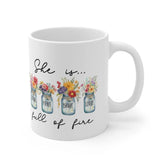 Ceramic Mug 11oz, Everyday inspirational empowerment positive fierce women strong leader beverage coffee cup