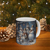 Ceramic Mug 11oz, Snowman Design, Holiday Mug, Xmas items for sale, Holiday Novelty, Hot Coffee Mug, Tea cup, Xmas gift The Aurora Touch