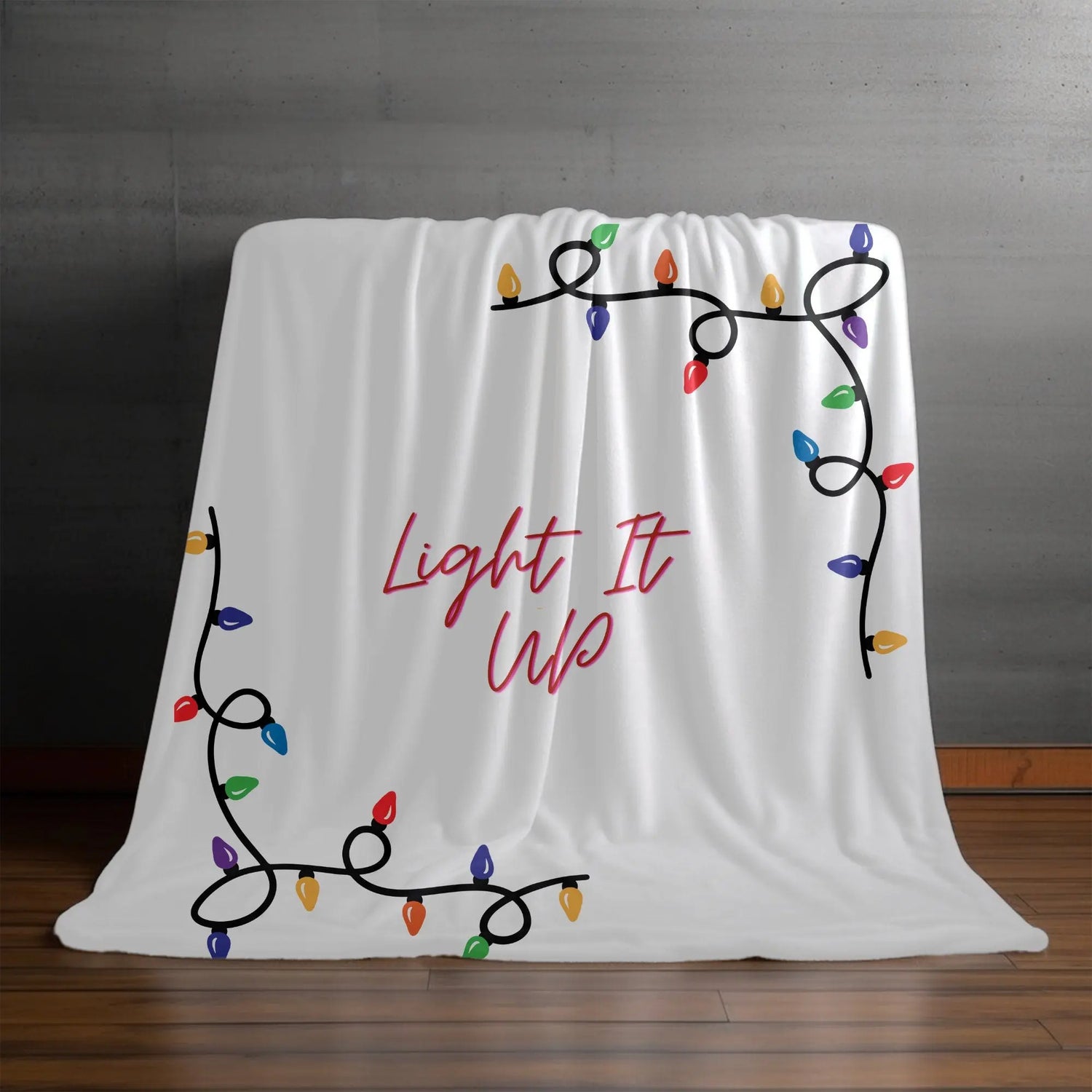 Velveteen Xmas Holiday Plush Blanket warm fuzzy bed spread covering couch festive novelty any room throw The Aurora Touch