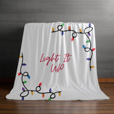 Velveteen Xmas Holiday Plush Blanket warm fuzzy bed spread covering couch festive novelty any room throw The Aurora Touch