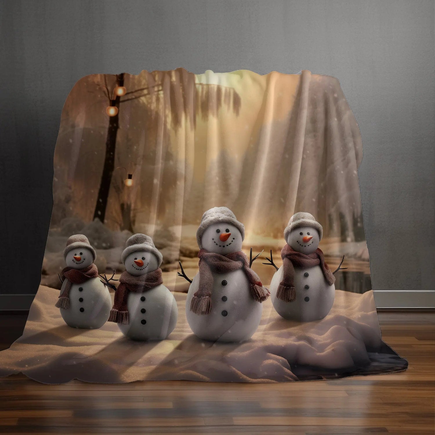 Velveteen Plush Blanket, Holiday Snowmen Designs, Xmas Holiday Bedspread, Designer Comfort, Novelty spread, Bed Designs, Xmas Bedroom The Aurora Touch