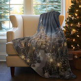 Velveteen Plush Blanket, Holiday Theme Blanket, Xmas Fleece Bed Cover, Holiday Couch Throw, Winter Warm Covers, Soft Cozy Blanket The Aurora Touch