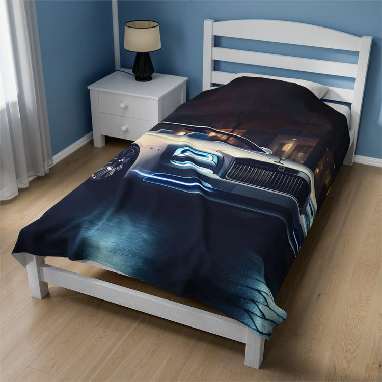 Velveteen Plush Blanket, Rolls-Royce warm cozy fancy modern entrepreneur luxury designer soft fleece throw style decor blanket The Aurora Touch