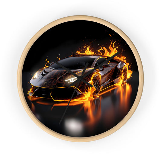 Wall Clock, Exotic black AI Car design portrait teen dorm room bedroom wall clock art decor great for pool room and man cave