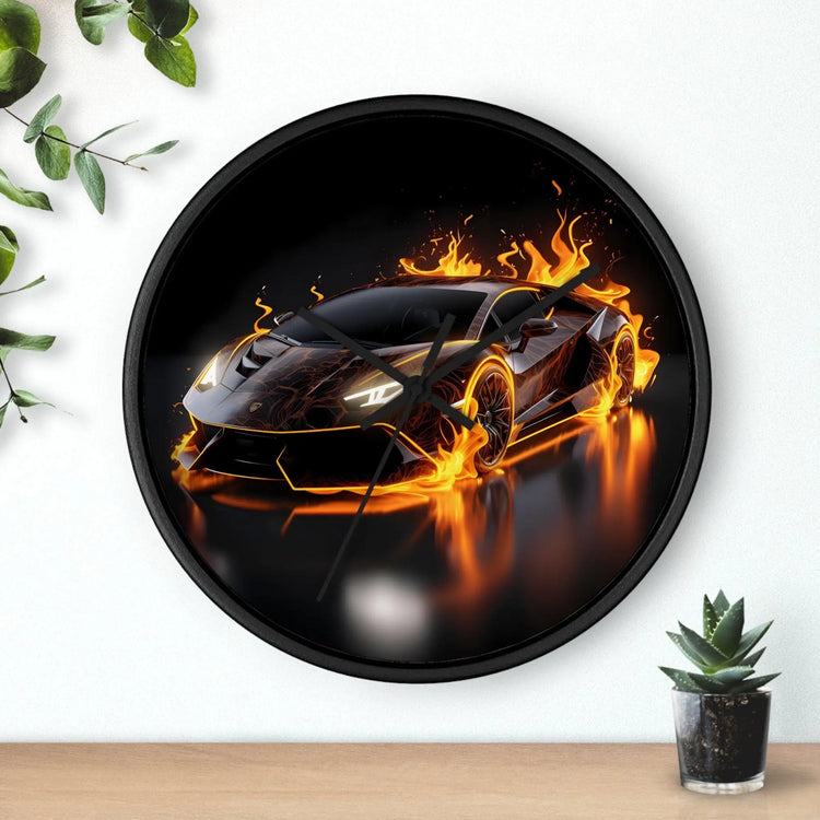Wall Clock, Exotic black AI Car design portrait teen dorm room bedroom wall clock art decor great for pool room and man cave The Aurora Touch