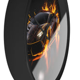 Wall Clock, Exotic black AI Car design portrait teen dorm room bedroom wall clock art decor great for pool room and man cave