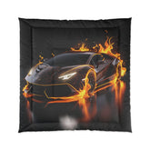 Comforter, Racing Car Portrait, Gift for Car Enthusiast ,Race Car Driver gift, bachelor room decor, young man Bed spread, Gift for Son