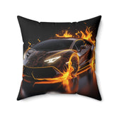 Spun Polyester Square Pillow, Hot Car Design, Sport Car Novelty item, Great gift for Teen Boy, Designer Pillow, Holiday gift, Modern gift The Aurora Touch