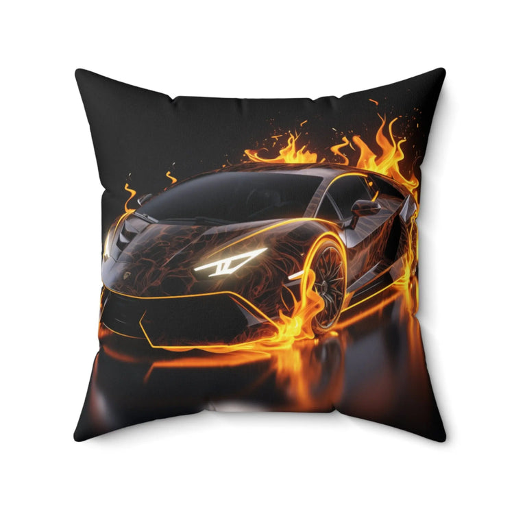 Spun Polyester Square Pillow, Hot Car Design, Sport Car Novelty item, Great gift for Teen Boy, Designer Pillow, Holiday gift, Modern gift The Aurora Touch