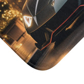 Luxury Black Lamborghini Bath Mat - Designer Bathroom Rug for Stylish Home Decor The Aurora Touch