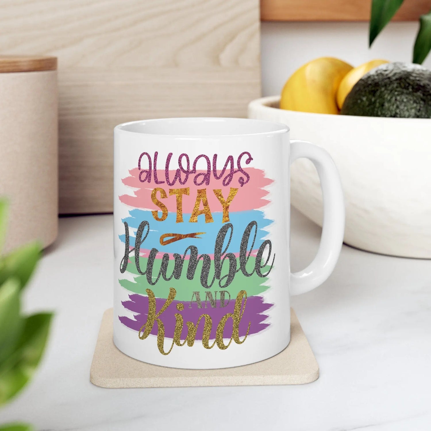 Ceramic Mug 11oz, Inspirational Coffee Mug, Positive Message Tea Mug, Colorful drinking mug, Valentines gift idea, gift for Colleague The Aurora Touch