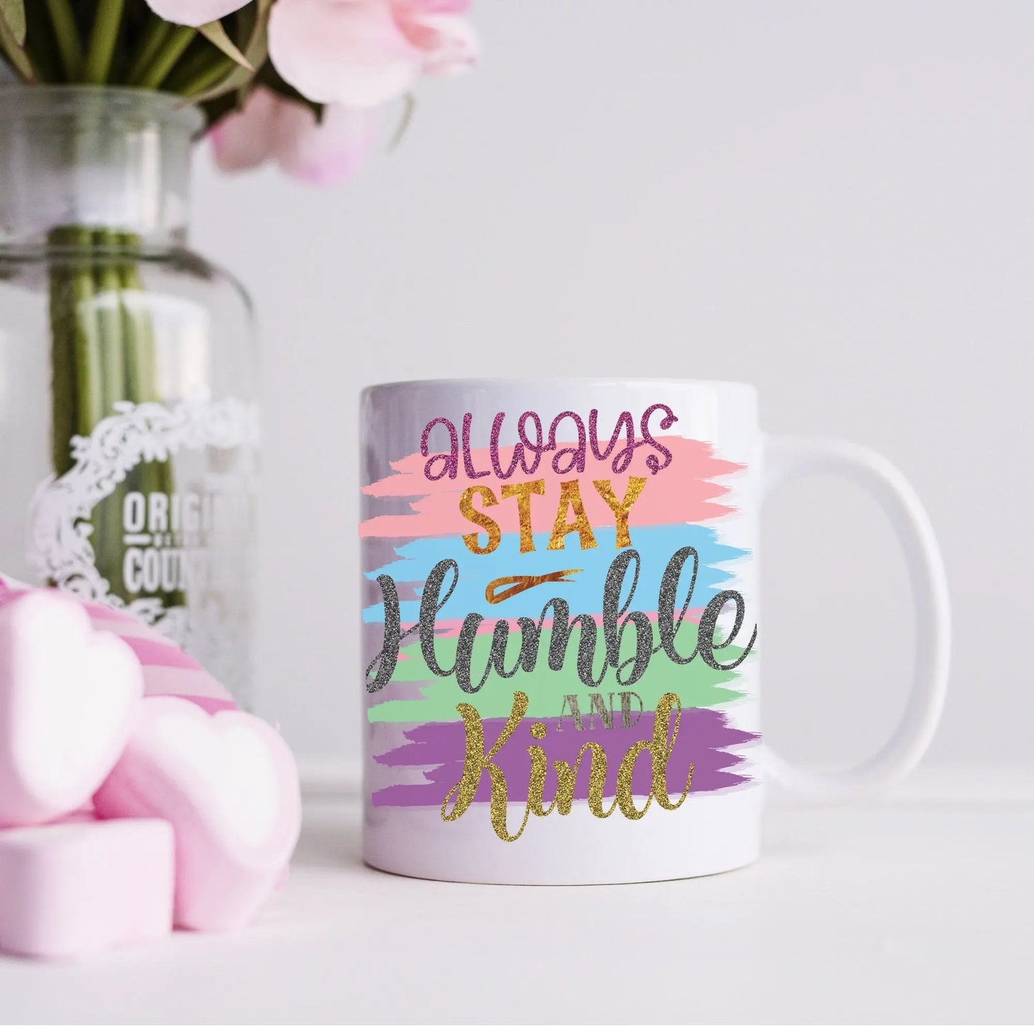 Ceramic Mug 11oz, Inspirational Coffee Mug, Positive Message Tea Mug, Colorful drinking mug, Valentines gift idea, gift for Colleague The Aurora Touch
