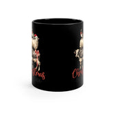 11oz Black Mug, Holiday Mug, Country Holiday, last Minute gift, Xmas party Item, Decorative Coffee Mug, Black Stylish Mug, Holiday item The Aurora Touch