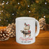 Ceramic Mug 11oz, White Country Xmas mug, Holiday Tea Mug, Novelty Coffee Mug, Xmas mug, Office Mug, Great Xmas gift The Aurora Touch