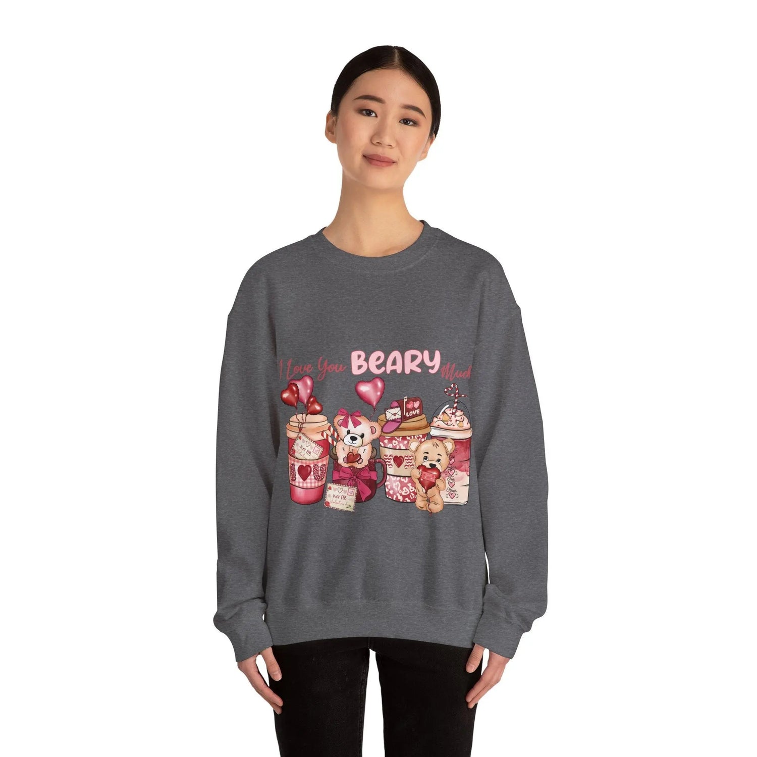 Unisex Heavy Blend™ Crewneck Sweatshirt, Valentine special sweatheart soft cozy casual jean everyday adorable comfy sweater gift