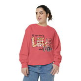 Unisex Garment-Dyed Sweatshirt, Valentines Day sweater, Valentine Lovers gift, Novelty Shirt, Girlfriend Valentine Gift, Warm cozy Sweater