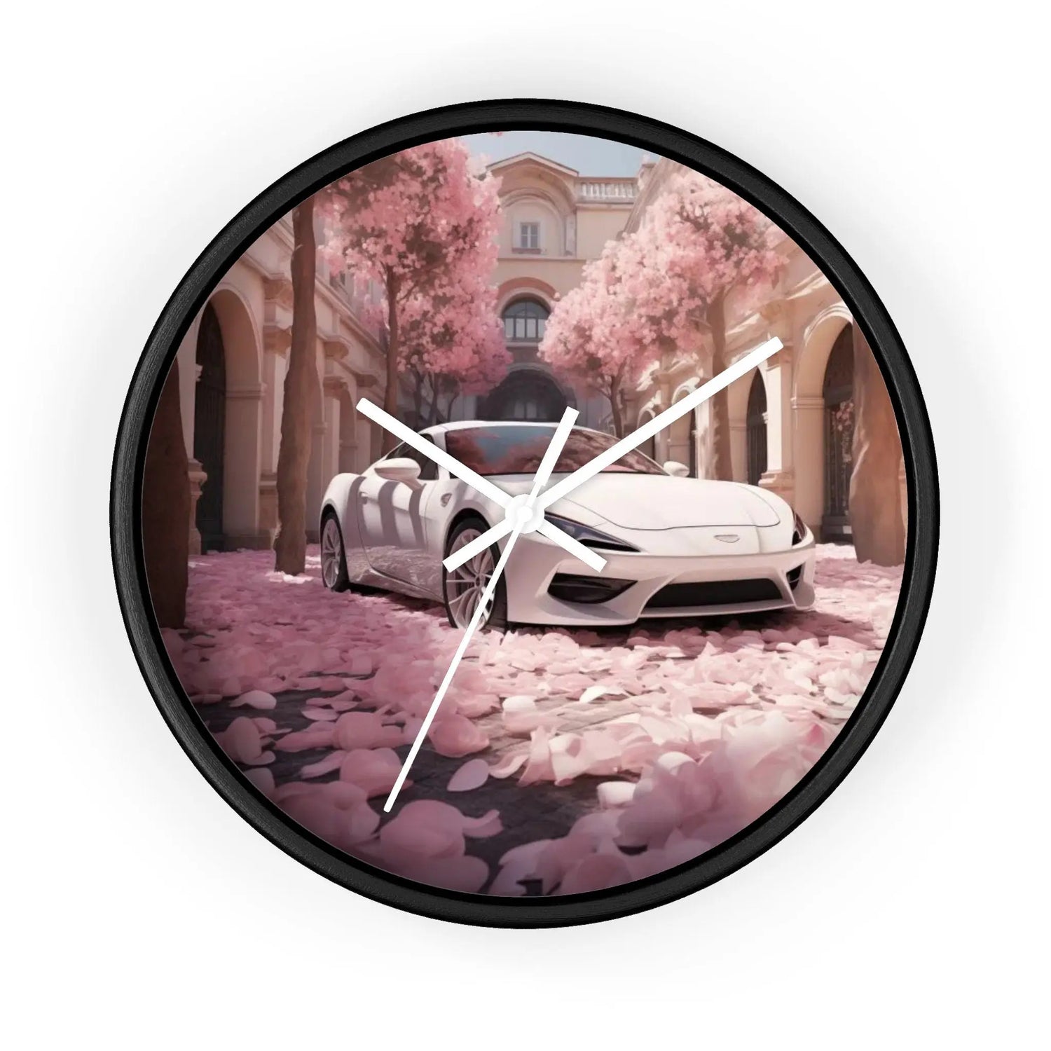Wall Clock, White Lamborghini Design, Exotic Car Portrait, Perfect Valentines gift, Significant other gift, Sweet 16 Bday gift, Office Clock