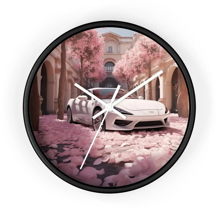 Wall Clock, White Lamborghini Design, Exotic Car Portrait, Perfect Valentines gift, Significant other gift, Sweet 16 Bday gift, Office Clock