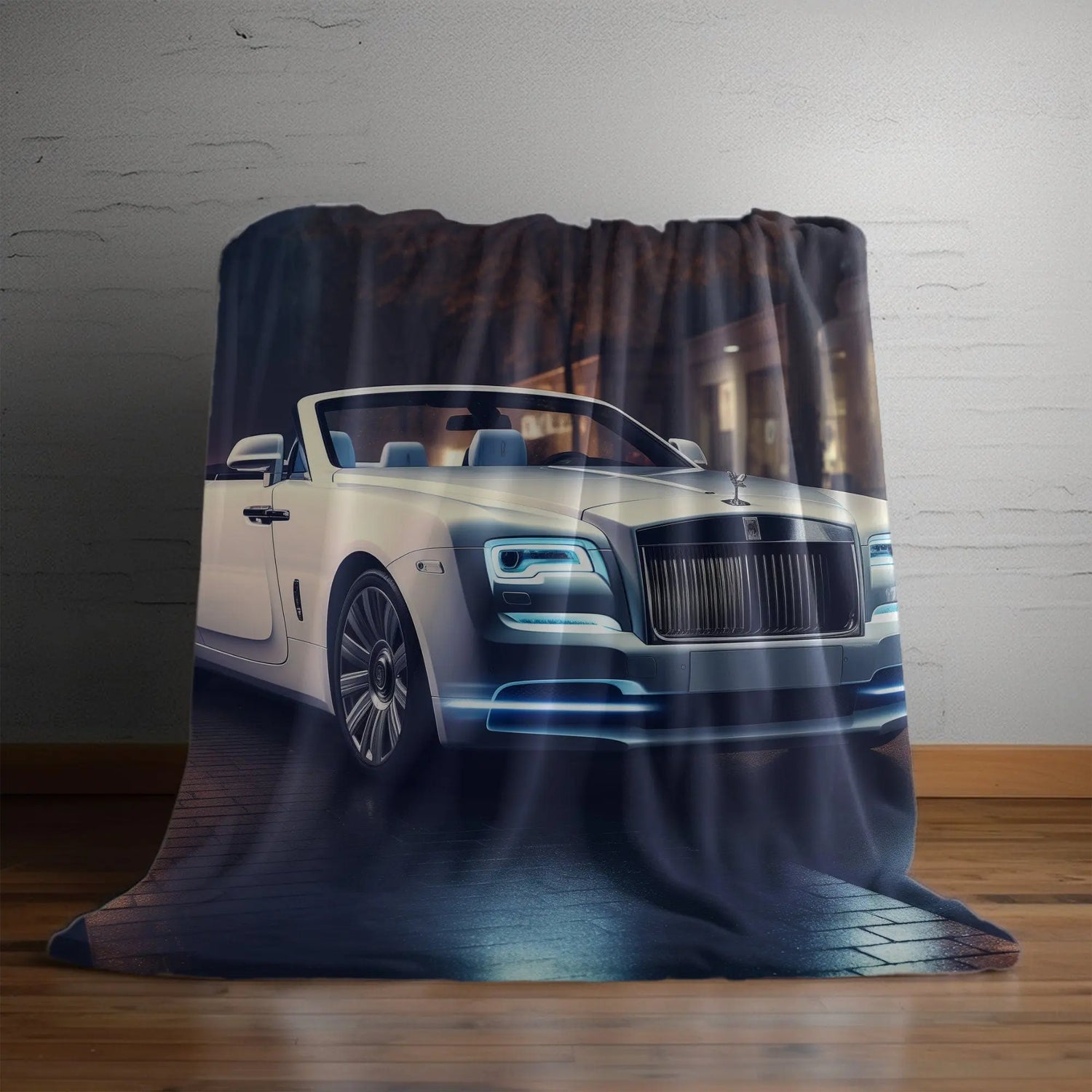 Velveteen Plush Blanket, Rolls-Royce warm cozy fancy modern entrepreneur luxury designer soft fleece throw style decor blanket The Aurora Touch