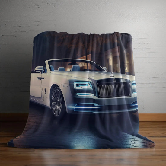 Velveteen Plush Blanket, Rolls-Royce warm cozy fancy modern entrepreneur luxury designer soft fleece throw style decor blanket The Aurora Touch
